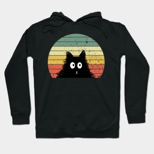 Funny Cute Cat Memes Cat Face Retro Vintage Hoodie